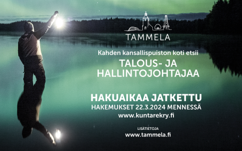 Hakuaikaa jatkettu 22.3. talous- ja hallintojohtaja